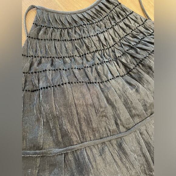 Adrianna Papell Brown Shiny Metallic Mini Dress- Size 10 - Picture 15 of 15